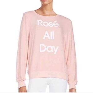 Wildfox Rose All day long sleeve soft sweater